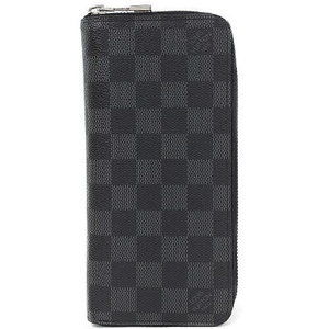Louis Vuitton Damier Graphite Black Zippy Wallet Vertical Zip Long